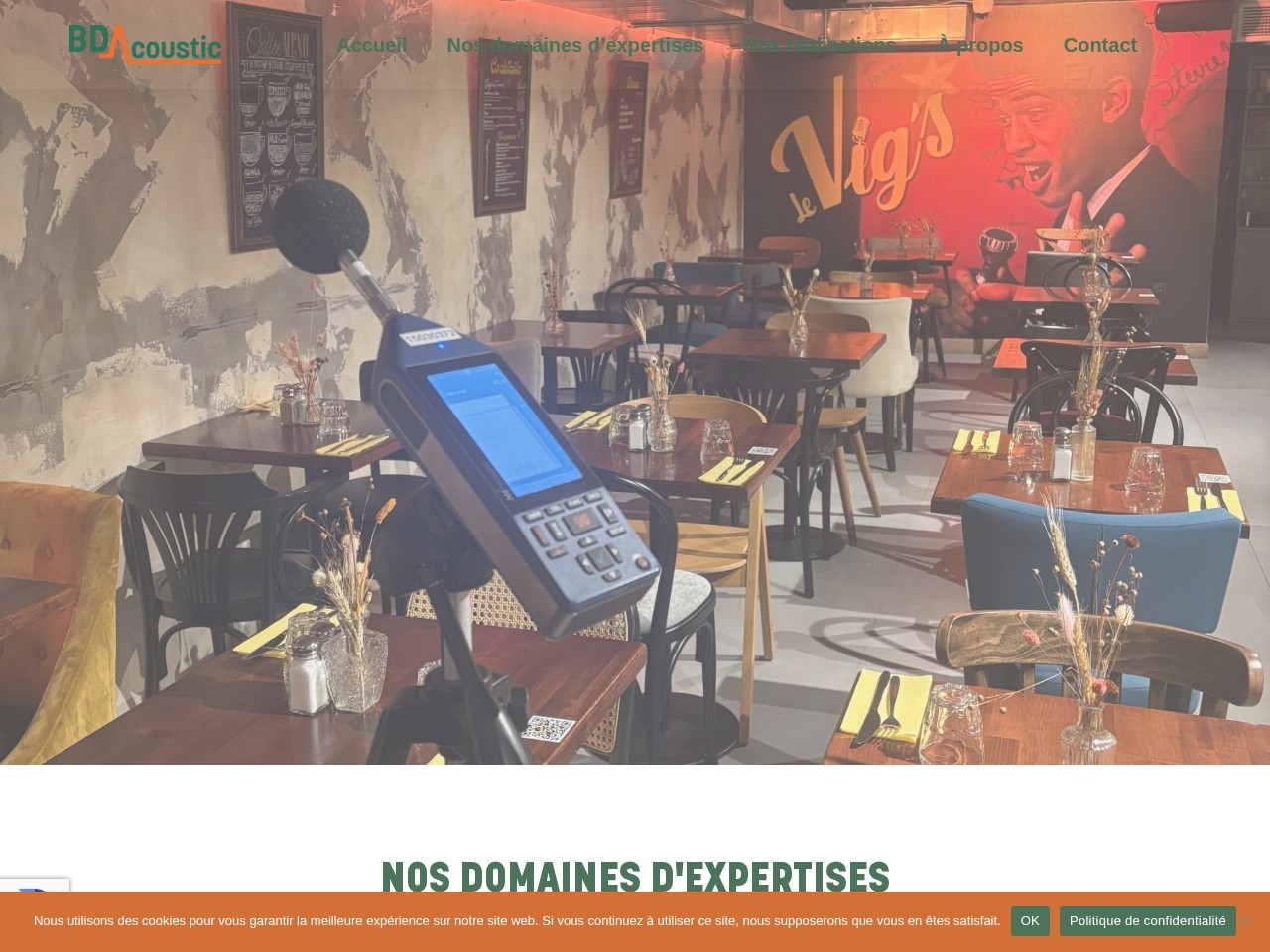 BD Acoustic, site internet, réalisation Sud Up Studio