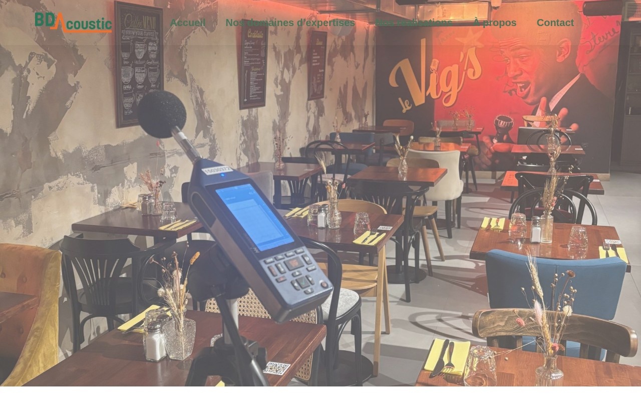 BD Acoustic, site internet, réalisation Sud Up Studio