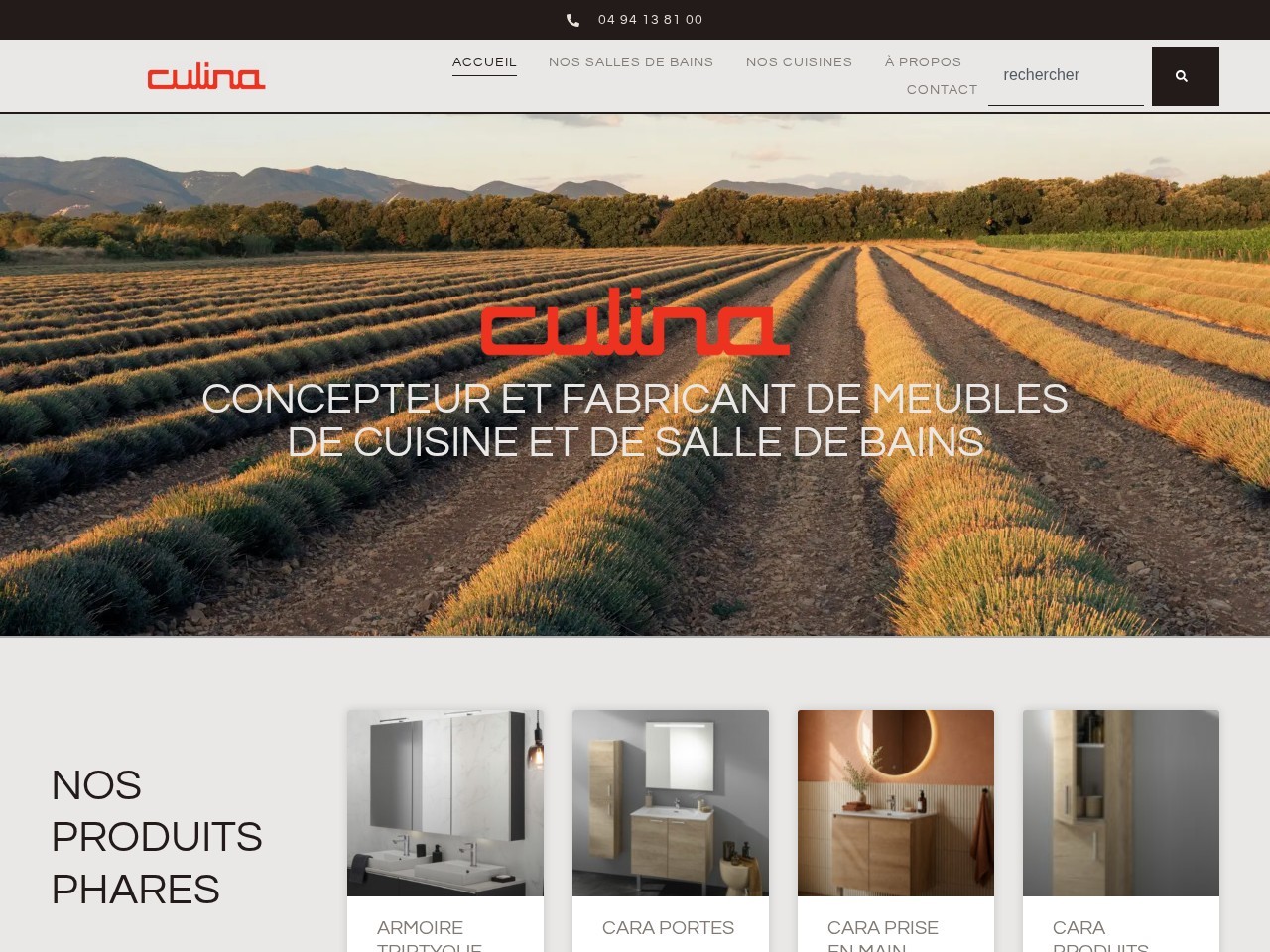 Culina, site internet, réalisation Sud Up Studio