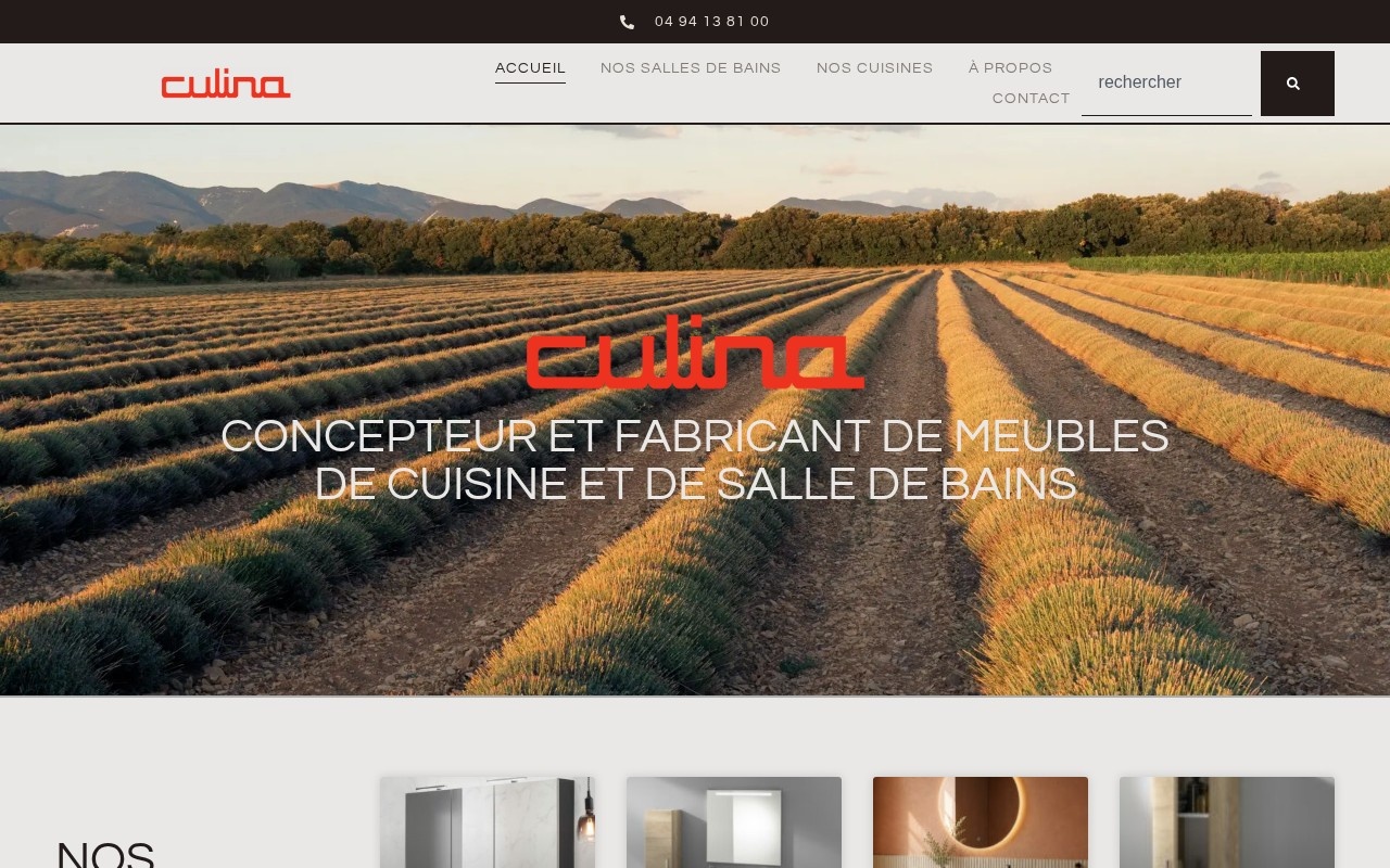 Culina, site internet, réalisation Sud Up Studio